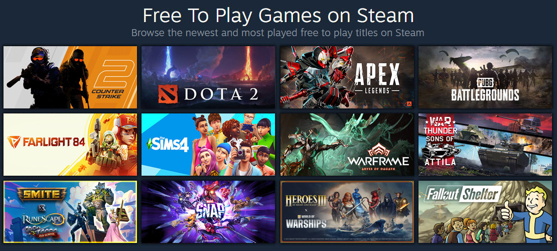 Eclubstore - FREE TO PLAY GAMES on STEAM!