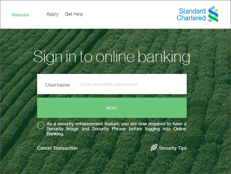 Standard chartered online banking