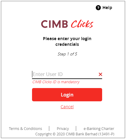 Cimbclicks login id